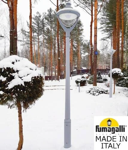 Парковый фонарь Fumagalli EKTOR 2500/BEPPE P50.362.000.AXQ1R, Черный и Прозрачный, с лампой 3300Lm, 3000К - Amppa.ru