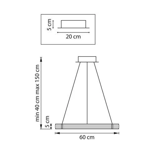 Люстра подвесная, Rotonda, LED 30W, 3000K, Черный и Латунь, Прозрачный (Lightstar, 736261) - Amppa.ru