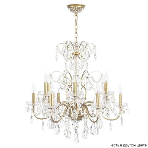 Люстра Crystal Lux ODELIS SP12 GOLD, 2571/312 - Amppa.ru