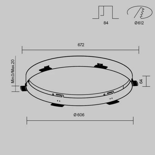 Аксессуар Ceiling Zon, Белый (Maytoni Technical, DLA032-TRS90-W) - Amppa.ru