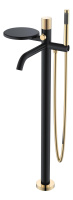 Смеситель напольный Boheme STICK BLACK 129-BG.2 TOUCH Gold