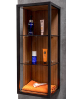 Пенал Armadi Art Loft низкий dark wood полки стекло 895-D