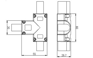 Соединитель тройной ARL-CLEAR-U15-2x90 (26x15mm) (Arlight, Металл), 022703
