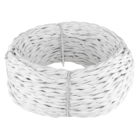 W6453501/ Электроустановочные изделия - Ретро кабель витой 3х1,5 (белый)