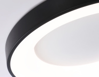 Потолочный светодиодный светильник с пультом BK черный IP20 48W 3000K-6500K D500*50 (ПДУ ИК) (Ambrella Light, FZ1403)