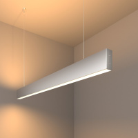 Линейный светодиодный подвесной двусторонний светильник 103см 40Вт 3000К серебряный LSG-01-2-8*103-32-3000-MS (Elektrostandard Pro, Линейный светодиодный подвесной двусторонний светильник 103см 40Вт 3000К серебряный)