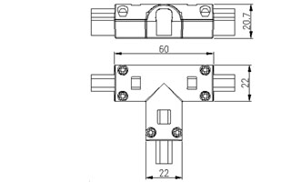 Соединитель тройной ARL-CLEAR-Mini-2x90 (16x8mm) (Arlight, Металл), 022706
