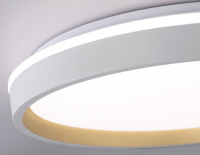 Светодиодный светильник RGB с пультом управления WH/GD белый/золото IP20 66W 3000K-6500K+RGB D490*85 (ПДУ ИК) (Ambrella Light, FZ607)