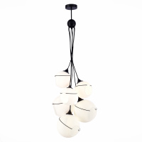 SLE103143-06 Светильник подвесной Черный/Белый E27 6*60W SATTURO