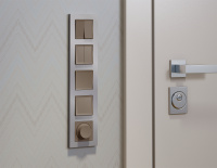 Комплект механизма 2-клавишного перекрестного выключателя 10A-250V ALFA Темная бронза матовый QUANT (AP6330, VM125) (Ambrella Volt, MA633030)