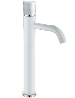 Смеситель для умывальника высокий Boheme STICK MRAMOR 122-W-MR-WHITE