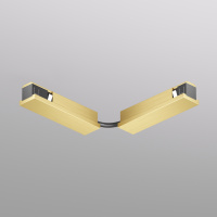 TR5724-SB Электрический коннектор для трека SHINE BASE 90° стена-потолок с поворотом трека под произвольным углом, сатинированная латунь, алюминий