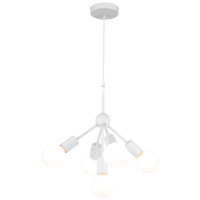 Подвесная люстра Lgo Kenner, 5xE27, Белый (Lussole, GRLSP-8268)
